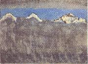 Ferdinand Hodler, Eiger Monch und Jungfrau uber dem Nebelmeer